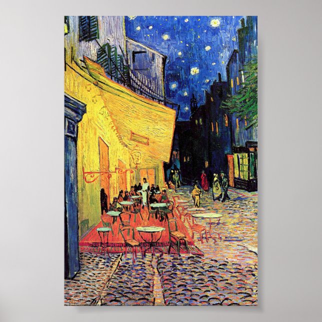 Vincent van Gogh - "Café Terrace at Night" Print Poster (Vorne)