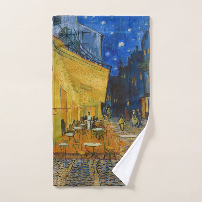 Vincent van Gogh - Café Terrasse am Abend Badhandtuch Set (Handtuch)
