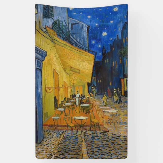 Vincent van Gogh - Café Terrasse am Abend Banner (Vertikal)