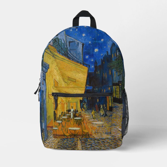 Vincent van Gogh - Café Terrasse am Abend Bedruckter Rucksack (Vorderseite)