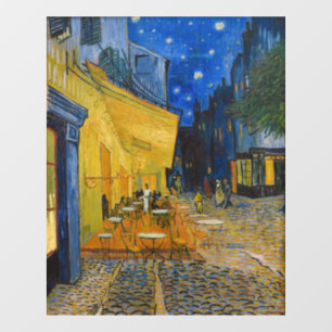 Vincent van Gogh - Café Terrasse am Abend Fensteraufkleber