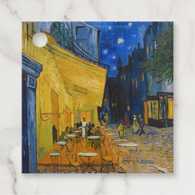 Vincent van Gogh - Café Terrasse am Abend Geschenkanhänger (Vorderseite)
