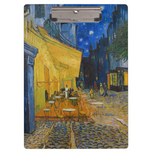 Vincent van Gogh - Café Terrasse am Abend Klemmbrett