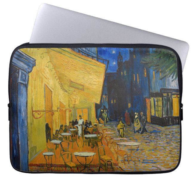 Vincent van Gogh - Café Terrasse am Abend Laptopschutzhülle (Vorderseite)