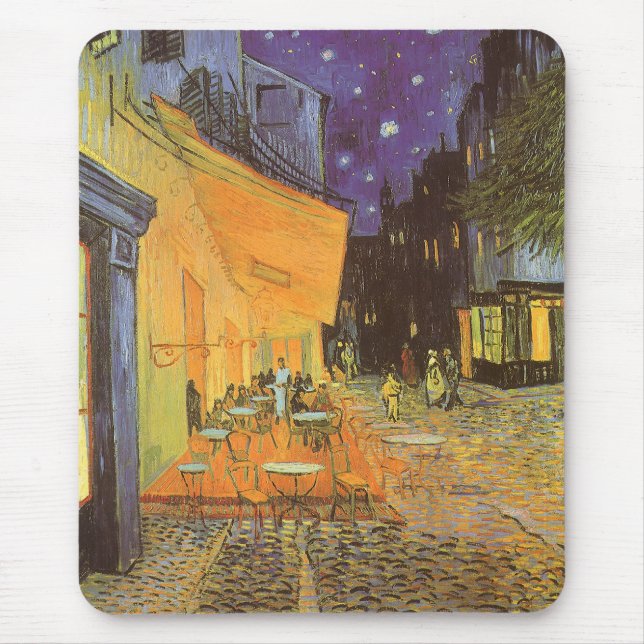Vincent van Gogh - Café Terrasse am Abend Mousepad (Vorne)