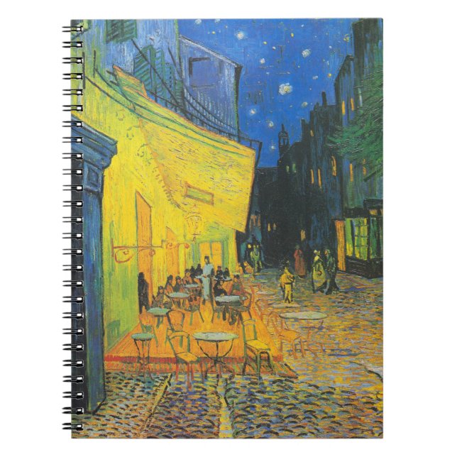 Vincent Van Gogh Café Terrasse am Abend Notizblock (Vorderseite)