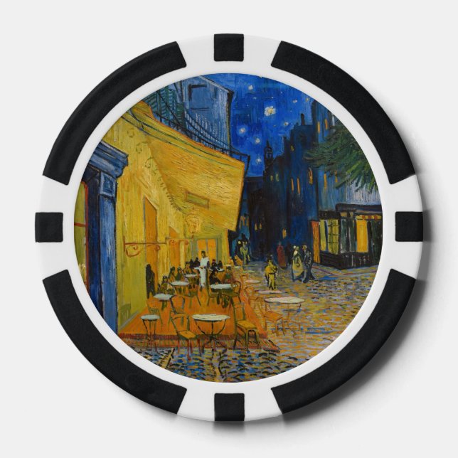 Vincent van Gogh - Café Terrasse am Abend Pokerchips (Vorderseite)