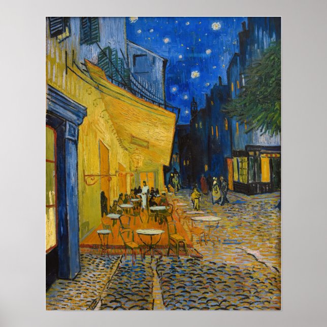 Vincent van Gogh - Café Terrasse am Abend Poster (Vorne)