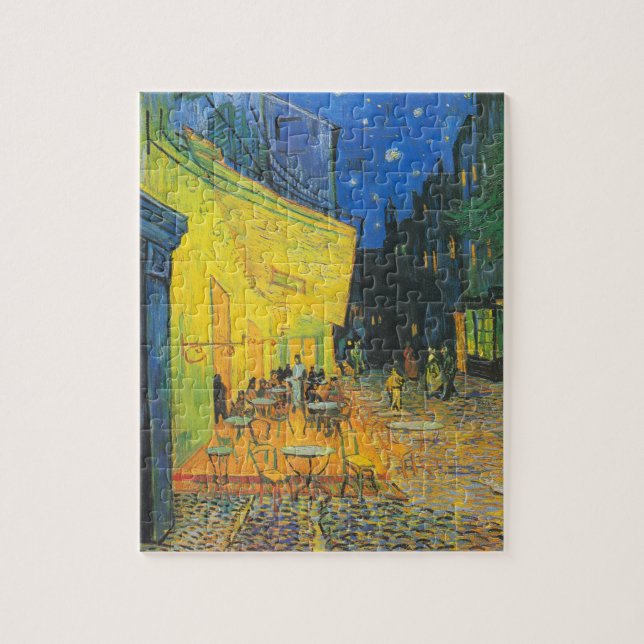 Vincent Van Gogh Café Terrasse am Abend Puzzle (Vertikal)