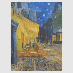 Vincent van Gogh - Café Terrasse am Abend Seidenpapier