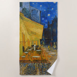 Vincent van Gogh - Café Terrasse am Abend Strandtuch