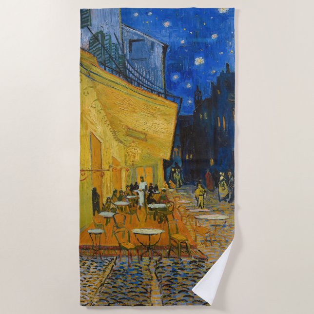Vincent van Gogh - Café Terrasse am Abend Strandtuch (Vorderseite)