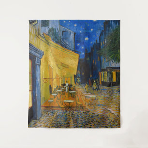 Vincent van Gogh - Café Terrasse am Abend Wandteppich