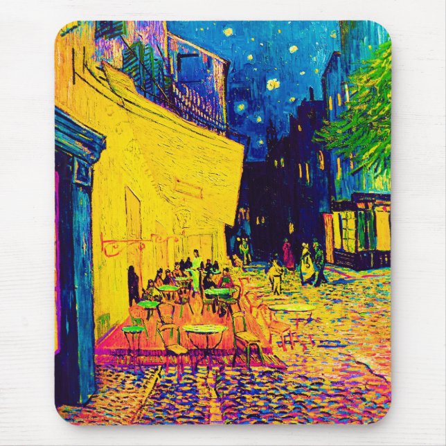 Vincent Van Gogh - Café Terrasse am Pop Art Mousepad (Vorne)