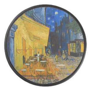 Vincent van Gogh - Café-Terrasse bei Nacht Eishockey Puck