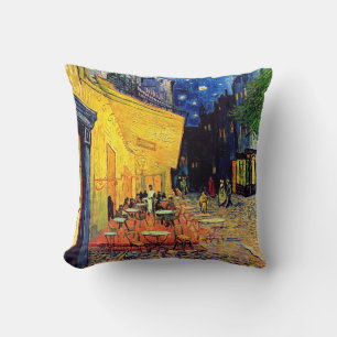 Vincent Van Gogh - Café-Terrasse bei Nacht Fine Ar Kissen