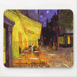 Vincent Van Gogh Café-Terrasse bei Nacht Fine Art Mousepad
