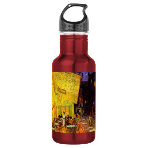 Vincent Van Gogh Café-Terrasse bei Nacht Fine Art Trinkflasche