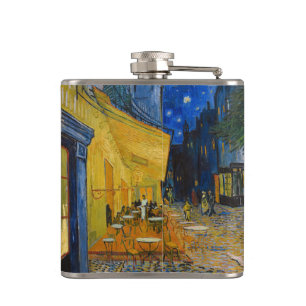 Vincent van Gogh - Café-Terrasse bei Nacht Flachmann