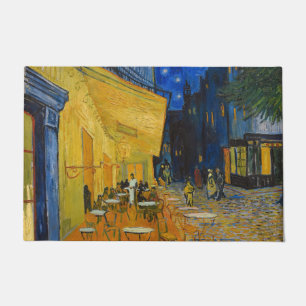 Vincent van Gogh - Café-Terrasse bei Nacht Fußmatte