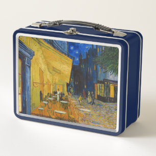 Vincent van Gogh - Café-Terrasse bei Nacht Metall Brotdose