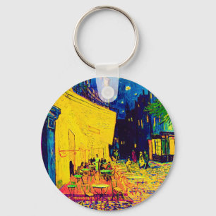 Vincent Van Gogh - Café-Terrasse bei Nacht Pop Art Schlüsselanhänger
