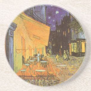 Vincent van Gogh - Café-Terrasse bei Nacht Sandstein Untersetzer