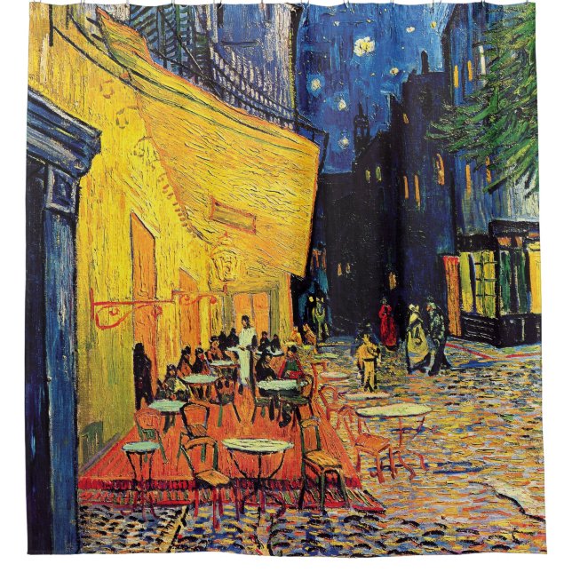 Vincent Van Gogh - Café Terrasse Duschvorhang (Vorderseite)