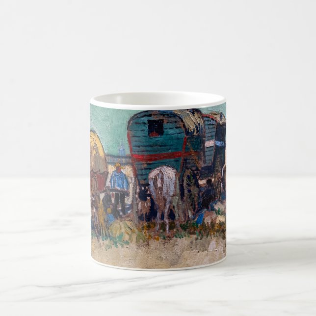 Vincent Van Gogh - Caravans, Sinti und Roma Camp b Kaffeetasse (Mittel)