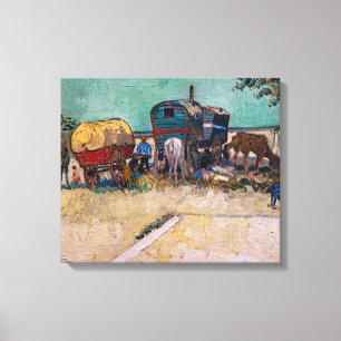 Vincent Van Gogh - Caravans, Sinti und Roma Camp b Leinwanddruck