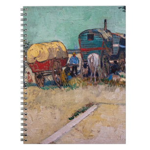 Vincent Van Gogh - Caravans, Sinti und Roma Camp b Notizblock