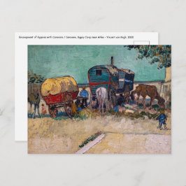 Vincent Van Gogh - Caravans, Sinti und Roma Camp b Postkarte