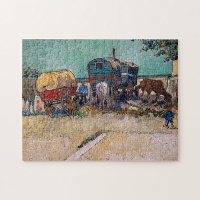 Vincent Van Gogh - Caravans, Sinti und Roma Camp b Puzzle (Horizontal)