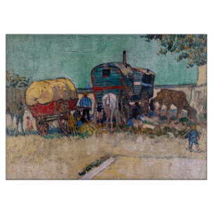 Vincent Van Gogh - Caravans, Sinti und Roma Camp b Schneidebrett