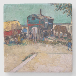 Vincent Van Gogh - Caravans, Sinti und Roma Camp b Steinuntersetzer