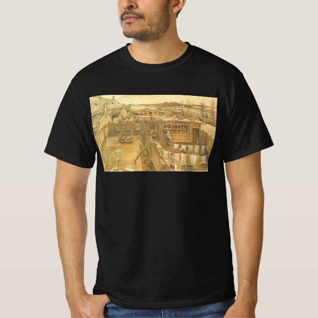 Vincent van Gogh - Carpenter's Yard and Wäsche T-Shirt (Vorderseite)