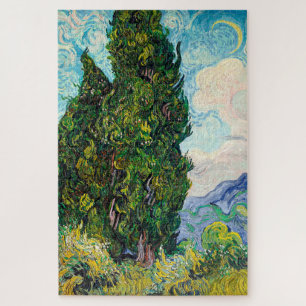 Vincent Van Gogh Cypresses Fine Art Art Puzzle