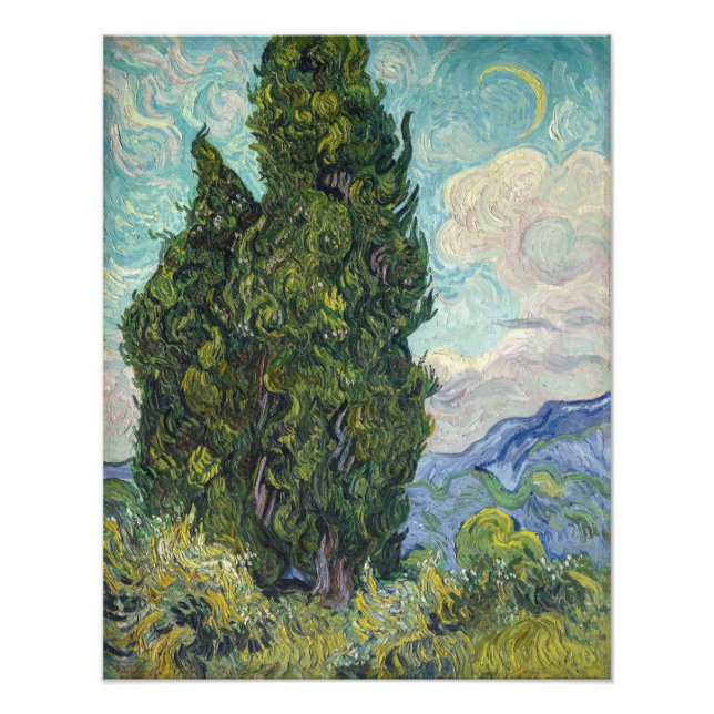 Vincent van Gogh - Cypresses Fotodruck (Vorne)