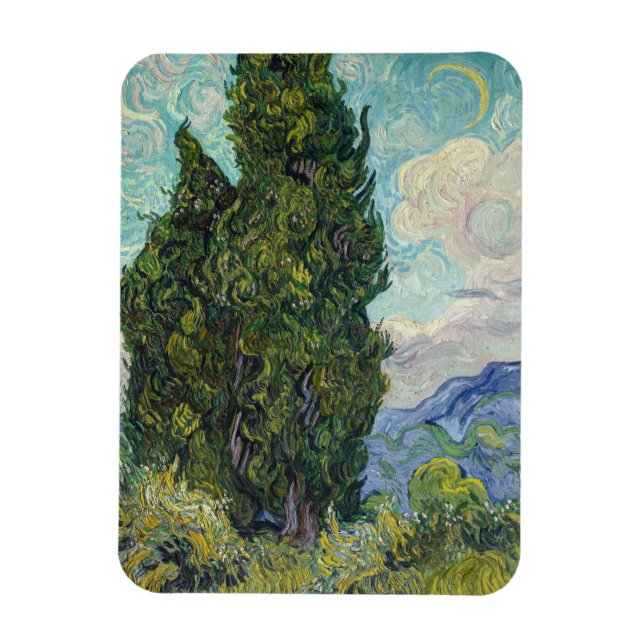 Vincent van Gogh - Cypresses Magnet (Vertikal)