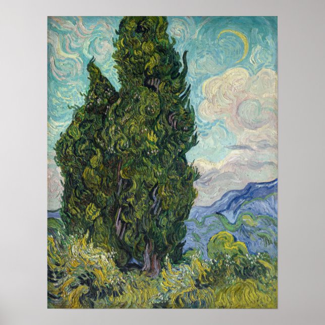 Vincent van Gogh - Cypresses Poster (Vorne)