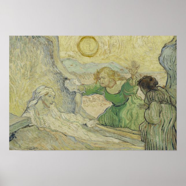 Vincent van Gogh - Das Aufziehen von Lazarus Poster (Vorne)