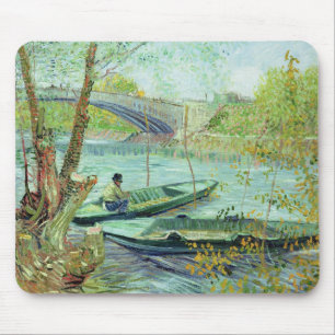 Vincent van Gogh  , das im Früjahr fischt Mousepad