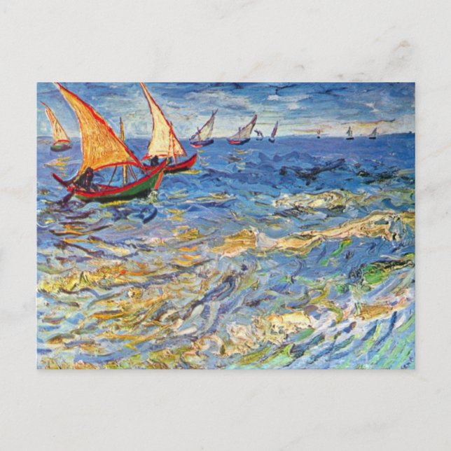 Vincent Van Gogh - Das Meer auf den Saintes-Maries Postkarte (Vorderseite)
