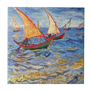 Vincent Van Gogh - Das Meer bei Saintes Maries Fliese