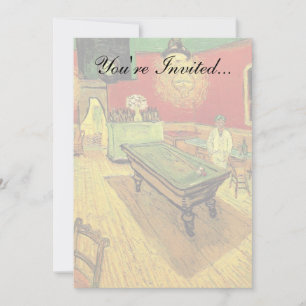 Vincent Van Gogh - Das Nachtcafé Fine Art Einladung