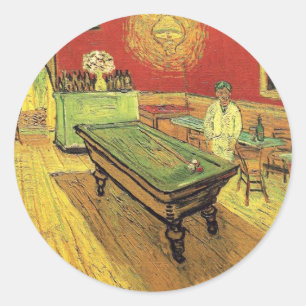 Vincent Van Gogh - Das Nachtcafé Fine Art Runder Aufkleber