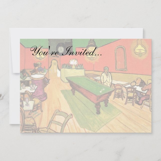 Vincent Van Gogh - Das Nachtcafé in Arles Einladung (Vorderseite)