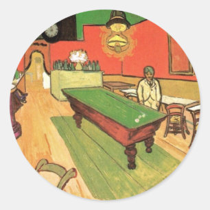 Vincent Van Gogh - Das Nachtcafé in Arles Runder Aufkleber