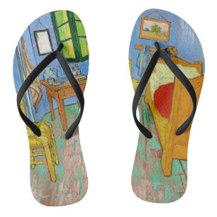 Vincent Van Gogh Das Schlafzimmer in Arles Flip Flops