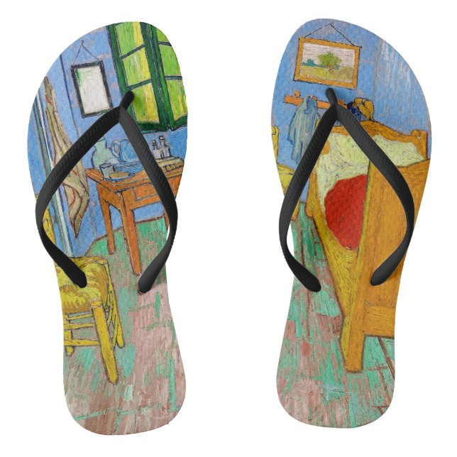 Vincent Van Gogh Das Schlafzimmer in Arles Flip Flops (Fußbett)